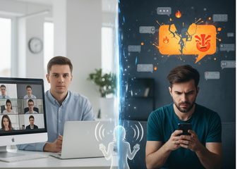 Гибридные конфликты: почему команда молчит в Zoom, а воюет в чатах, и как HR это исправить