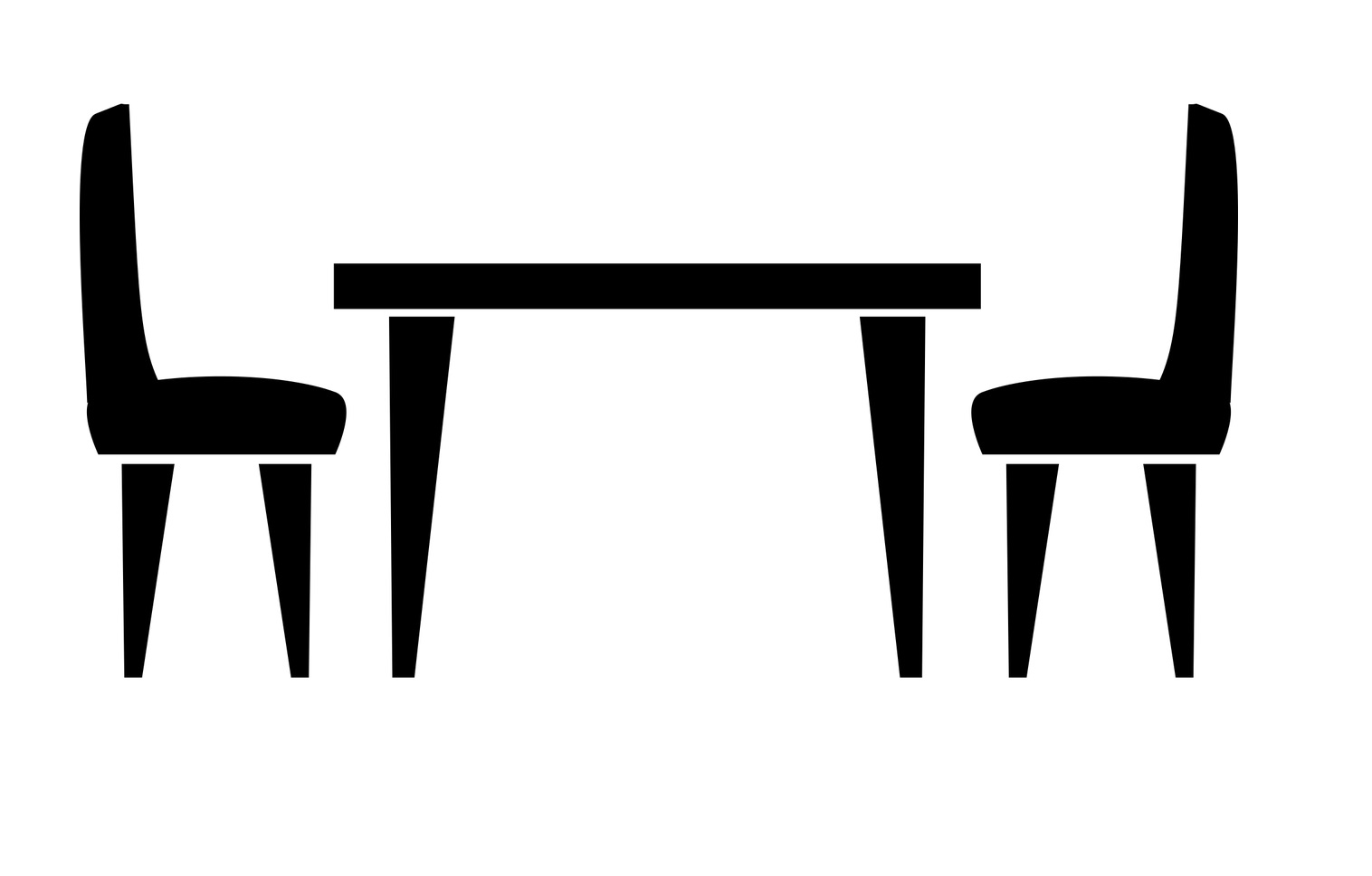 Столы и стулья силуэты